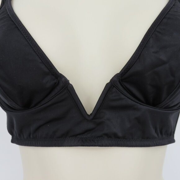 Victorias Secret Small Deep V Black Animal Rhinestone Bralette Bra Underwire - Picture 4 of 15